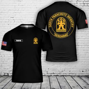 Custom name US Army 509th Parachute Infantry Regiment (509th PIR) 3D T-Shirt NLSI2204PK09