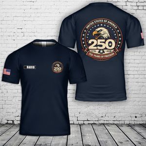 Custom Name 250th Anniversary 1776-2026 3D T-Shirt NLSI2904PK01