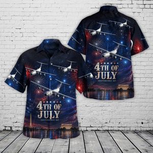 US Air Force Lockheed C-130 Hercules, 4th Of July Hawaiian Shirt NLSI1205PK03