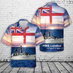 Royal Navy HMS London (F95) Hawaiian Shirt NLSI1405PK01