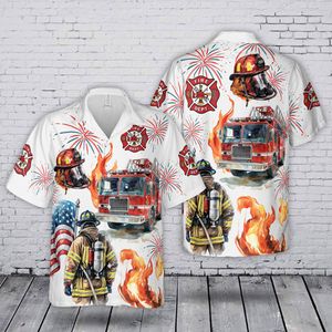 Firefighter 4th Of July Hawaiian Shirt TT1305PK05