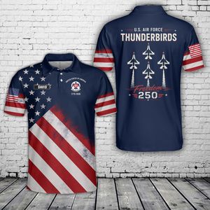 Custom Name US Air Force Thunderbird, 250th Anniversary Polo Shirt NLSI1305PK04