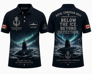 Custom Name Royal Canadian Navy Arctic Submarine Polo Shirt - Silent Service Apparel TT1905PK14