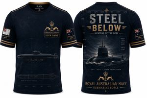 Royal Australian Navy Collins Class Steel Below 3D T-Shirt TT2005PK03