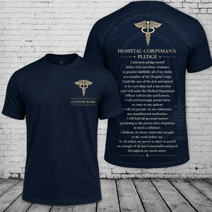 Custom Hospital Corps Silent Caregiver 3D T-Shirt - Veteran Reunion Military Gift TT2005PK20