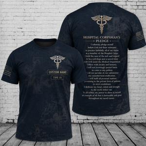 Custom Hospital Corps Combat Medic 3D T-Shirt - Military Medical Pride Shirt TT2005PK21