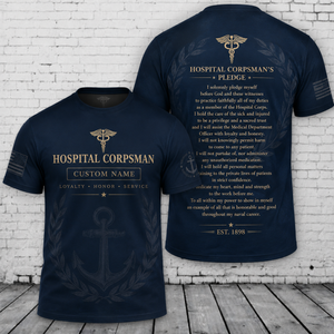 Custom Hospital Corps Veteran Legacy 3D T-Shirt - Military Retirement Gift TT2005PK22