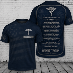 Custom Hospital Corps Military Veteran 3D T-Shirt - Premium Collector Edition Shirt TT2005PK23