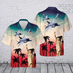 US Air Force F-35 Lightning II 4th July 250th Anniversary 1776-2026 Hawaiian Shirt TT2105PK01