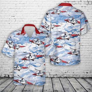 HM Coastguard Leonardo AW189 Hawaiian Shirt NLSI2305PK04
