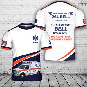 Custom Name Bell Ambulance, Milwaukee, Wisconsin 3D T-Shirt NLSI2305PK06