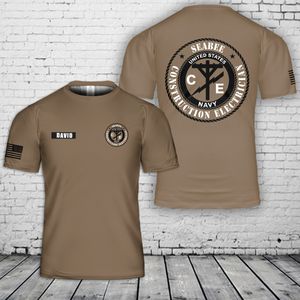 Custom Name US Navy Construction Electrician CE Rating 3D T-Shirt NLSI1905PK02
