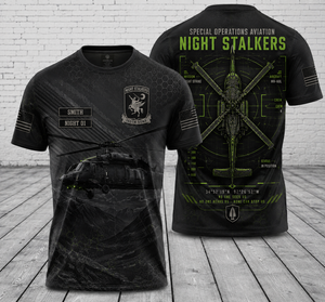 160th SOAR Stealth Operations 3D T-Shirt Night Stalkers Tactical Helicopter Tee TT0106PK06