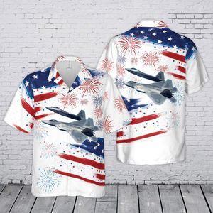 US Air Force Lockheed Martin F-22A Raptor 4th July 250th Anniversary 1776-2026 Hawaiian Shirt TT0106PK18