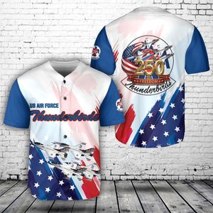 US Air Force Thunderbirds, Red White And Blue 250th Anniversary Baseball Jersey NLSI0206PK07