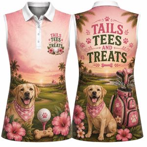 Tails Tees And Treats Women's Sleeveless Athleisure Polo Shirt TT1006PK12