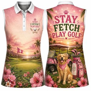 Stay Fetch Play Golf Women's Sleeveless Athleisure Polo Shirt TT1006PK15