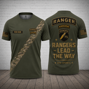 Custom Rangers Lead The Way 3D T-Shirt - Personalized 75th Ranger Regiment Shirt TT1206PK01