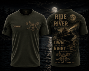 Personalized Ride The River Own The Night 3D T-Shirt | Custom Tactical Boat Shirt TT1206PK06