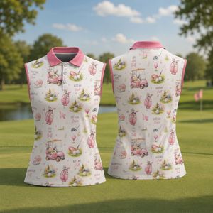 Golf Funny Women's Sleeveless Athleisure Polo Shirt NLSI1106PK08