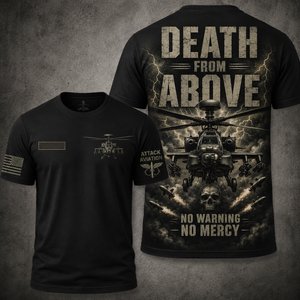 Death From Above Apache Attack Helicopter 3D T-Shirt TT1406PK02