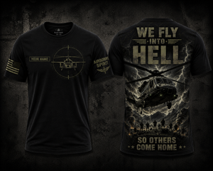 We Fly Into Hell UH-60 Black Hawk 3D T-Shirt TT1406PK08