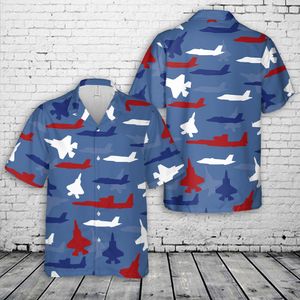 Red White and Blue fighter jets Hawaiian Shirt NLSI1605PK08