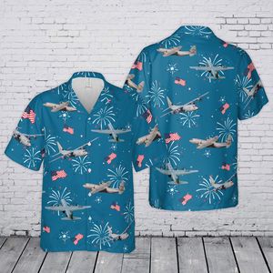 US Air Force Lockheed Martin C-130J Super Hercules 4th July 250th Anniversary 1776-2026 Hawaiian Shirt TT1606PK10
