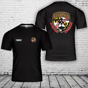 Custom Name Maryland State Police Aviation Command 3D T-Shirt NLSI1906PK05