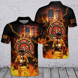 Custom Name 9/11 Days Firefighter All Gave Some, Some Gave 2026 Memorial Polo Shirt TT3006PK08