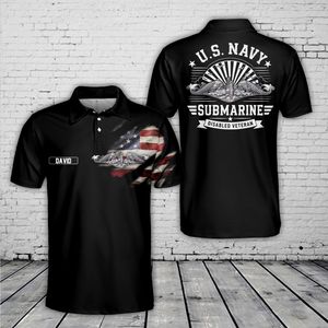 Custom Name US Navy Submarine Veteran Polo Shirt NLMP0407PK03