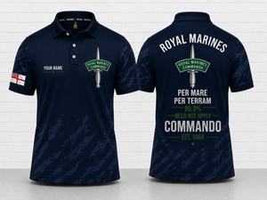 Personalized Royal Marines Commando Veteran Polo Shirt - Custom Military Gift TT0807PK10