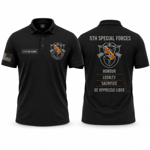 Custom Name 5th Special Forces Group Polo Shirt - De Oppresso Liber TT0907PK01