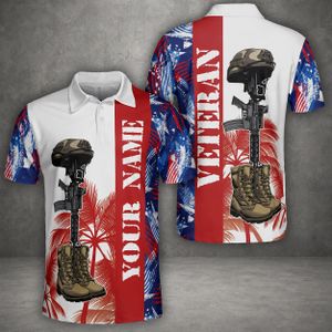Custom Name US Military Veteran Polo Shirt TT0807PK13