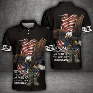 Custom Name US Military Veteran Polo Shirt TT0807PK15