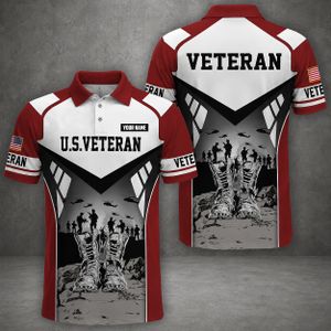 Custom Name US Military Veteran Polo Shirt TT0807PK18