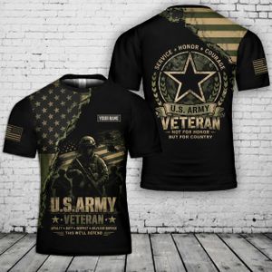 Custom Name US Army Veteran 3D T-Shirt TT1507PK04