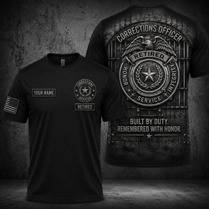 Custom Name Retired Corrections Officer 3D T-Shirt - Personalized Correctional Officer Gift TT1607PK04