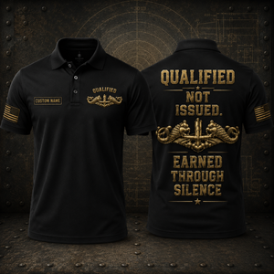 Custom Name Qualified Not Issued U.S. Navy Submarine Force Polo Shirt TT3007PK03