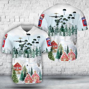 US Army 82nd Airborne Division Veteran Paratrooper, Christmas Baseball Jersey NLMP2007PK06