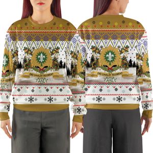 US Army 2nd Cavalry Regiment w Br Ribbon Christmas Knitted Sweater NLMP3107PK02