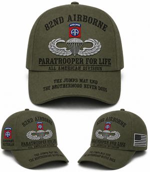 82nd Airborne Paratrooper For Life Veteran Baseball Cap TT1208PK05