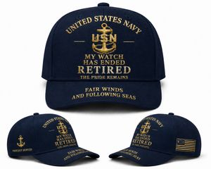 US Navy Retired Veteran My Watch Has Ended Baseball Cap TT1208PK09