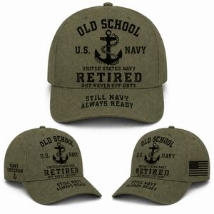 US Navy Old School Retired Veteran Baseball Cap TT1208PK10