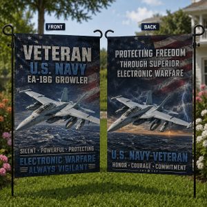 Veteran US Navy Boeing EA-18G Growler Double Sided Garden Flag TT1208PK16