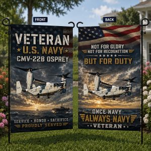 Veteran US Navy Bell Boeing CMV-22B Osprey Double Sided Garden Flag TT1208PK17