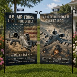 Veteran US Air Force A-10C Thunderbolt II Double Sided Garden Flag TT1108PK18