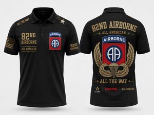 US Army 82nd Airborne Division All American Polo Shirt TT1408PK01
