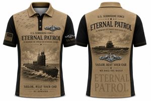 U.S. Navy Submarine Force Eternal Patrol Memorial Polo Shirt TT1508PK09