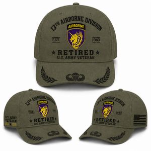 US Army 13th Airborne Division Retired Veteran Baseball Cap TT1408PK10